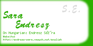 sara endresz business card